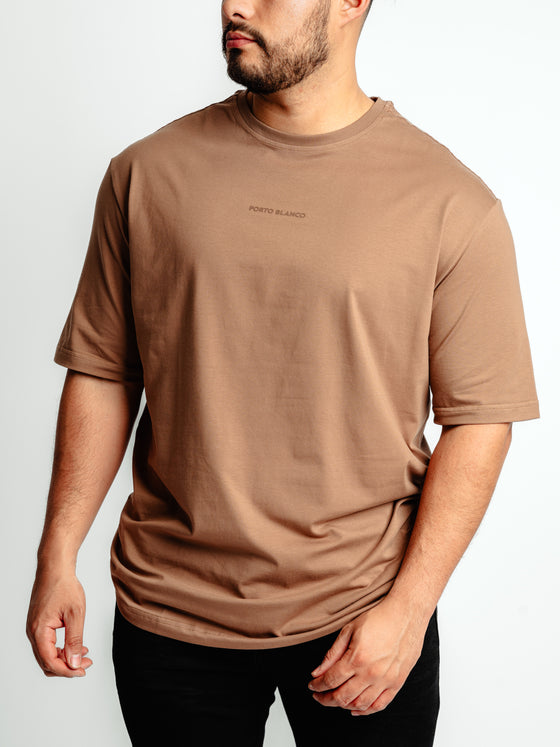 Playera Básica Porto Blanco Café
