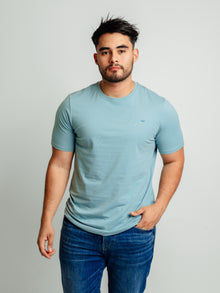  Playera Básica Porto Blanco Celeste