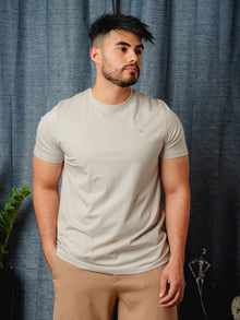  Playera Básica Porto Blanco Beige