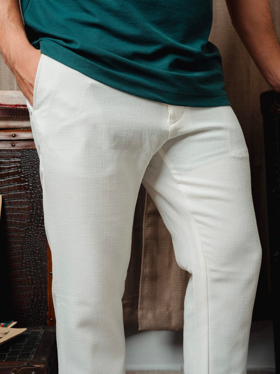 Pantalón Blanco Textura