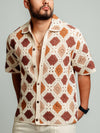 Camisa Amalfi Blanca/Café