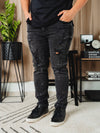 Jeans Skinny Tono Gris Oscuro