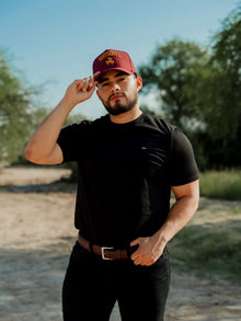  Playera Básica Porto Blanco Negra