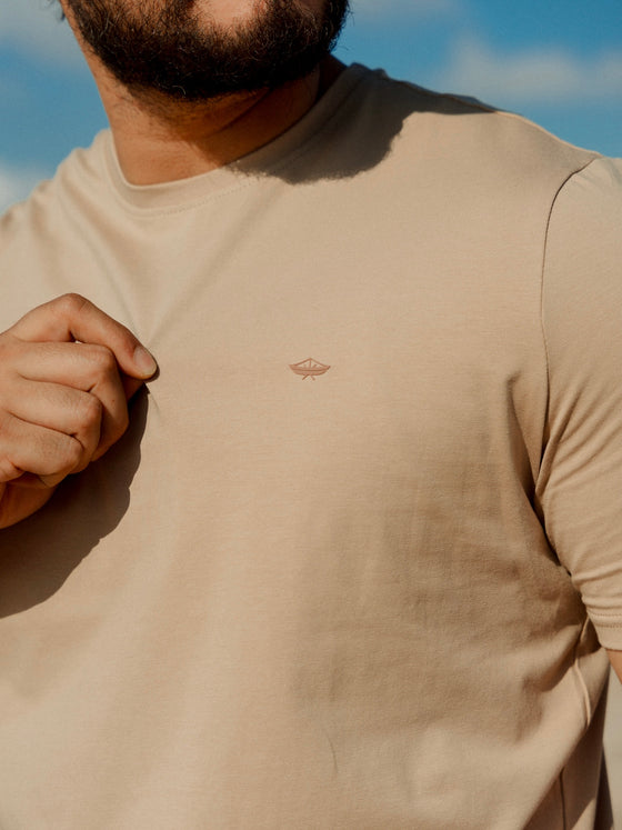 Playera Básica Porto Blanco Café