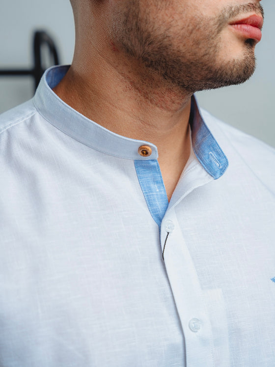 Camisa Porto Blanco Lino Blanco