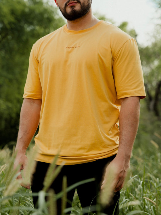 Playera Relaxed Fit Porto Blanco Mostaza