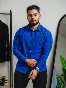  Camisa Básica Azul