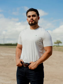  Playera Básica Porto Blanco Jaspe