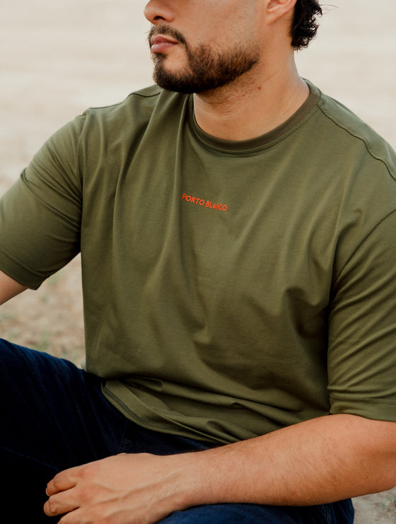 Playera Relaxed Fit Porto Blanco Verde