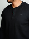 Playera Henley Negra