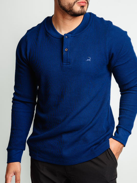 Playera Henley Marino