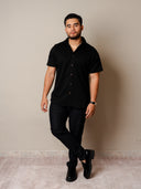 Camisa Lubeck Textura Negra MC 02