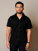 Camisa Lubeck Textura Negra MC 02