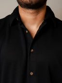 Camisa Lubeck Textura Negra MC 02