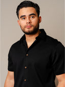Camisa Lubeck Textura Negra MC 02