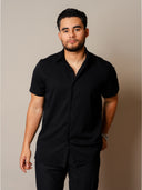 Camisa Lubeck Textura Negra MC
