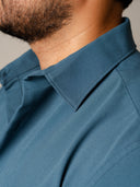 Camisa Lubeck Textura Azul ML