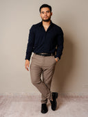 Camisa Lubeck Textura Marino ML