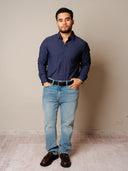 Camisa Roosevelt Azul ML