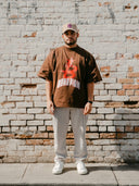 Playera Oversize Brown Star