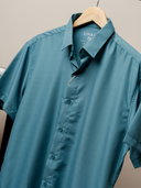 Camisa Linaje Azul Petróleo MC