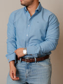 Camisa Básica Celeste