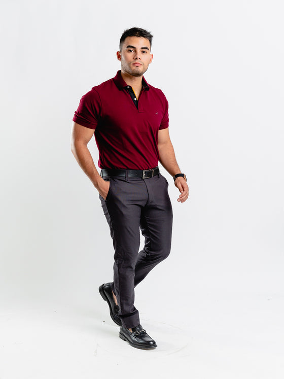 Pantalón Negro Camisas Color Vino Tinto Camisa Color Vino Con
